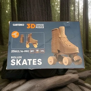 Kartonische 3D Karton Skulptur Puzzle Rollschuhe 256 Teile Geschenk versiegelt neu - Bild 1 von 6