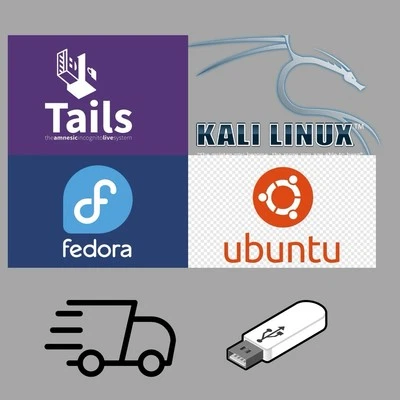 Tails 6.11 Kali 2024.3 Ubuntu 24.04 Fedora Multiboot Linux Live USB Bootable - Image 1 of 4