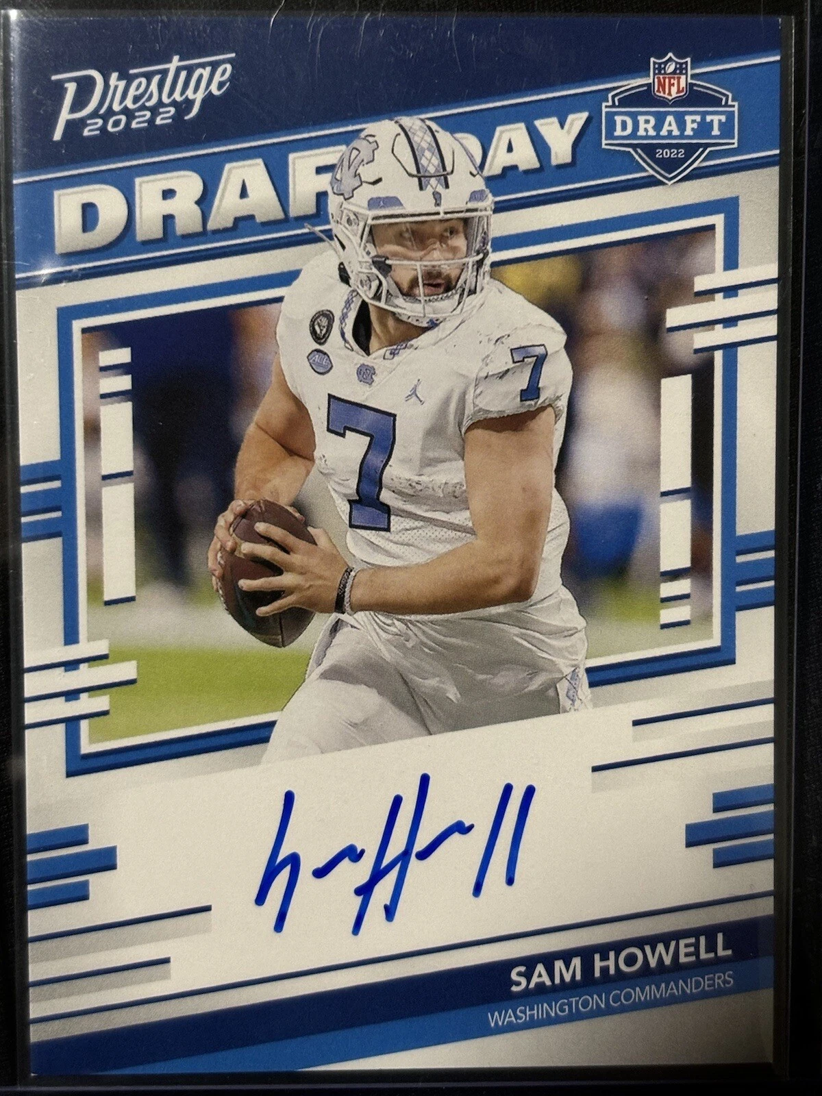 2022 Panini Prestige Draft Day Signatures #DDS-SH Sam Howell
