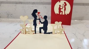 3D Pop Up Card.(VALENTINE, Engagement, Anniversary, Wedding or Someone in Love. - Picture 1 of 4
