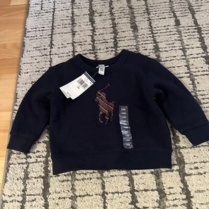 Ralph Lauren Baby Logo Sweatshirt Grau 18 Monate Neu - Bild 1 von 4