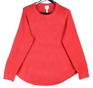 St. John's Bay leichter Pullover Oberteil Damen Gr. XL meliert rot langarm - Bild 1 von 4