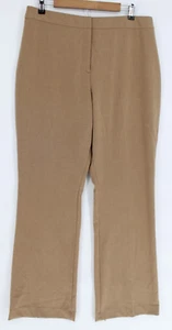 DANA BUCHMAN Dress Pants Women's Size 14 Waist 35" Brown Bootcut No Pockets - Picture 1 of 6