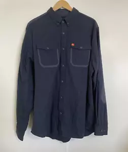 THE AMERICAN OUTDOORSMAN Camisa de Franela Azul Marino Nueva con Etiquetas 2XL Algodón Botones - Imagen 1 de 6