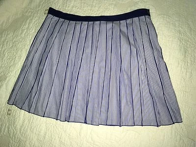 Vineyard Vines поплин полоски плиссированные юбки (новый с ярлыками) размер 14 - Изображение 1 из 4