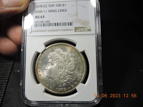 1878 CC MORGAN SILVER DOLLAR***NGC MS63**RARE VAM 11***NICE COIN !! Cover