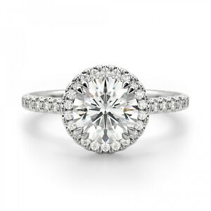 1.56 Ct Natural Diamond Wedding Ring Solid 950 Platinum Women's Ring Size 6 7 8
