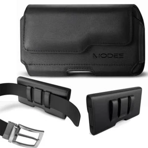 Leather Pouch Holster Carrying Case Cover with Belt Clip Loop - Business Style - Picture 1 of 6