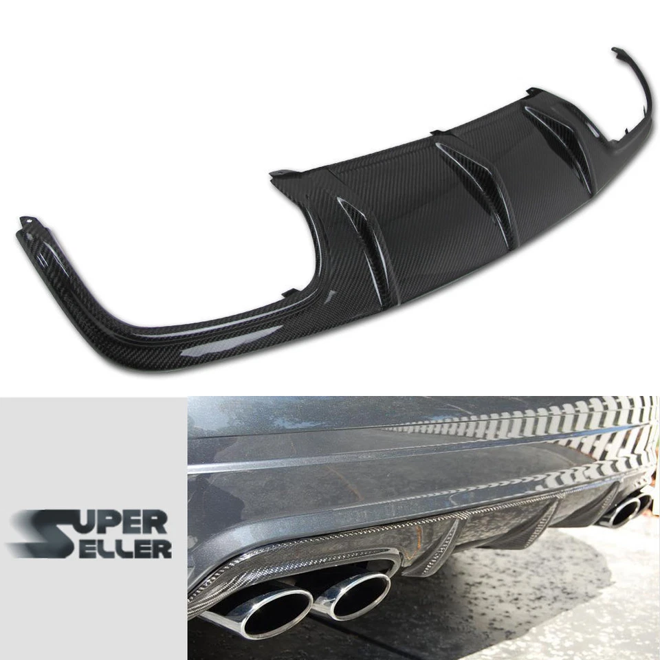 Difusor de parachoques trasero deportivo ajuste carbono para Mercedes Benz W204 C pre-lifting Foto 1 de 1