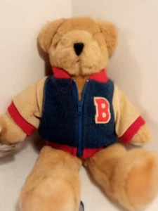 Caurosel Bear With "B" Letter Jacket, by Guy, 13" - Picture 1 of 4