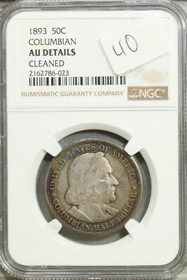 1893 Columbian Exposition Commemorative Half Dollar NGC AU Detail *Toned* - Image 1 of 2