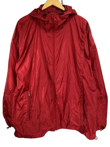 OFF WHITE Giacca a vento oversize OFFWHITE stampa logo rosso XS usata