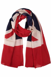 ScarvesMe Women England London British Flag Travel Theme Oversized Scarf - Picture 1 of 8