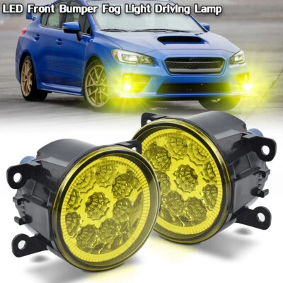 Pair Front Bumper LED Fog Light Clear Driving Lamps For SUBARU WRX 2015-2021 - Image 1 of 4
