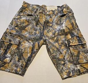Boy Cargo Denim Short, Gold & Gray, NWOT Never Worn Size: 20 (Boy) - Picture 1 of 8