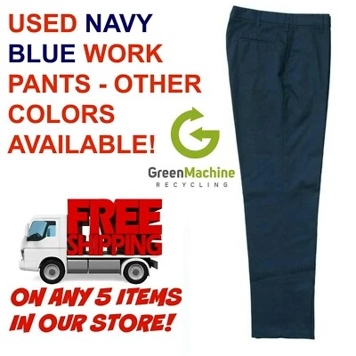 Used Uniform Work Pants Cintas Redkap Unifirst G&K Dickies and others NAVY - Image 1 of 4