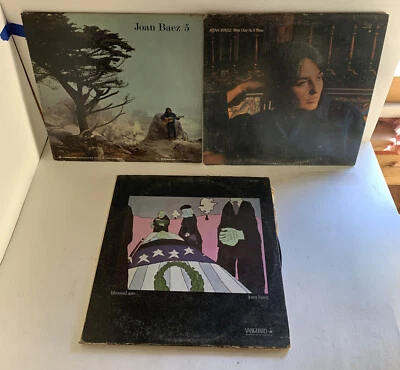 Joan Baez Lot Of 3 LP Vinyl Record  5, BLESSED ARE, ONE DAY AT A TIME - Image 1 of 4