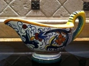 Deruta Italy Italian Pottery RICCO 'Salsiera', or GRAVY BOAT - New! - Picture 1 of 1