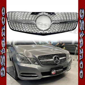 Fit 10-13 W212 E Sedan Wagon Model Silver Chrome Diamond Front Replaced Grille - Bild 1 von 3