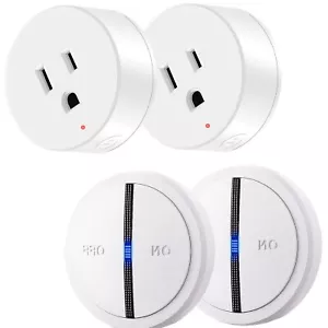 Remote Control Outlet Wireless Light Switch 1200W for Household Appliances 2Pack - Picture 1 of 12