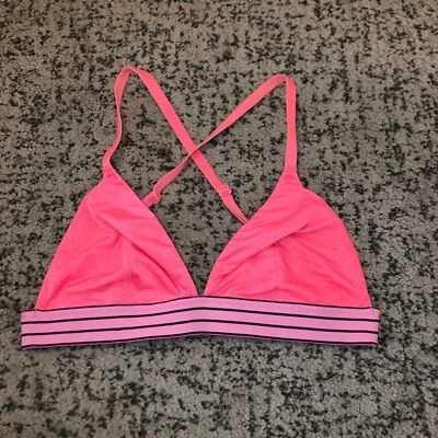 Bralette Victoria’s Secret rosa y púrpura a rayas sin costuras talla pequeña Foto 1 de 4