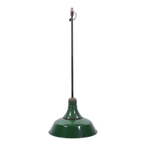 20.5 in. Green Enameled Steel Industrial Factory Pole Pendant Light Cover