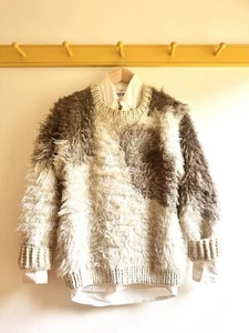 Maglione maglia pelliccia fuzzy ISSEY MIYAKE All Style Co. Ltd vintage anni 70 80 archivio - Foto 1 di 8