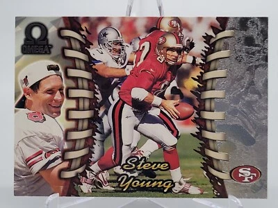 1998 PACIFIC OMEGA STEVE YOUNG FOOTBALL CARD 49ERS BRIGHAM YOUNG NFL donruss  - Image 1 of 2