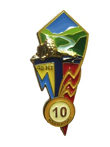 INSIGNE DU REGIMENT DES TRANSMISSIONS 48° RT LA 10° COMPAGNIE FAB. IMC - Bild 1 von 2