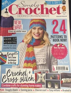 Simply Crochet Issue 65 Magazine Winter Shawls 24 Beautiful Boho & Cross Stitch - Picture 1 of 9