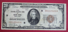 1929 $20 NATIONAL CURRENCY NOTE - NEW YORK, NY (FR-1802-1)