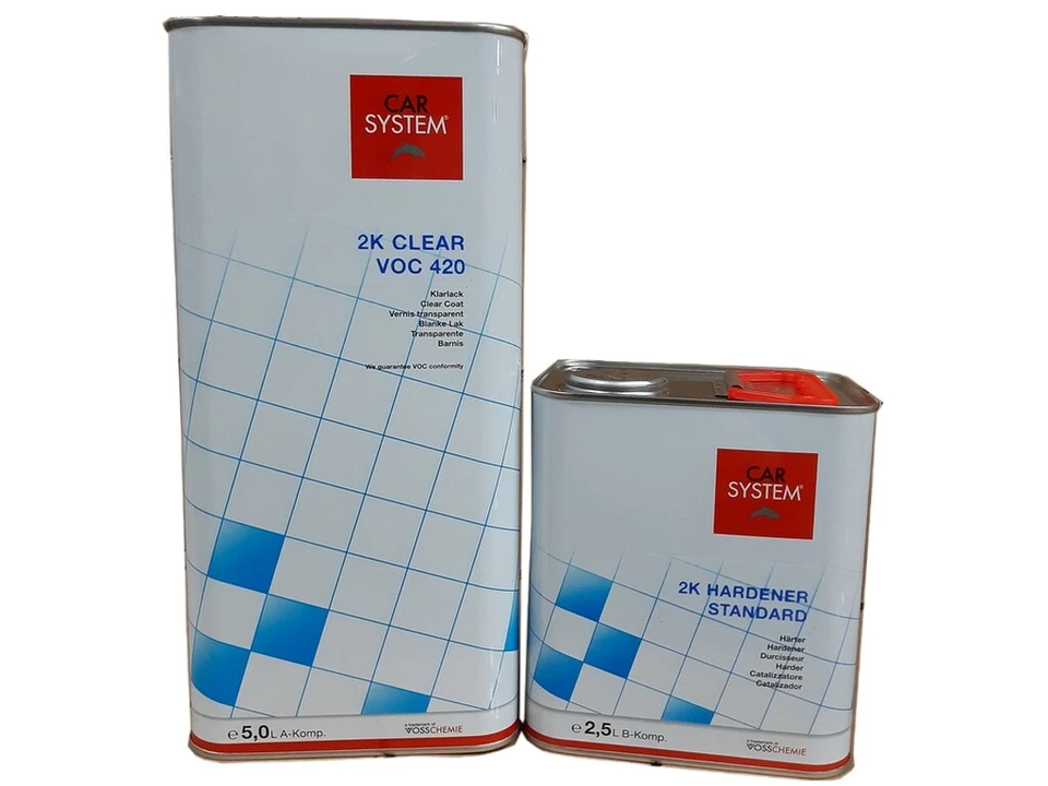 7,5 Liter Set 2K Carsystem VOC 420 Klarlack glänzend Autolack Lackpoint neu - Bild 1 von 1