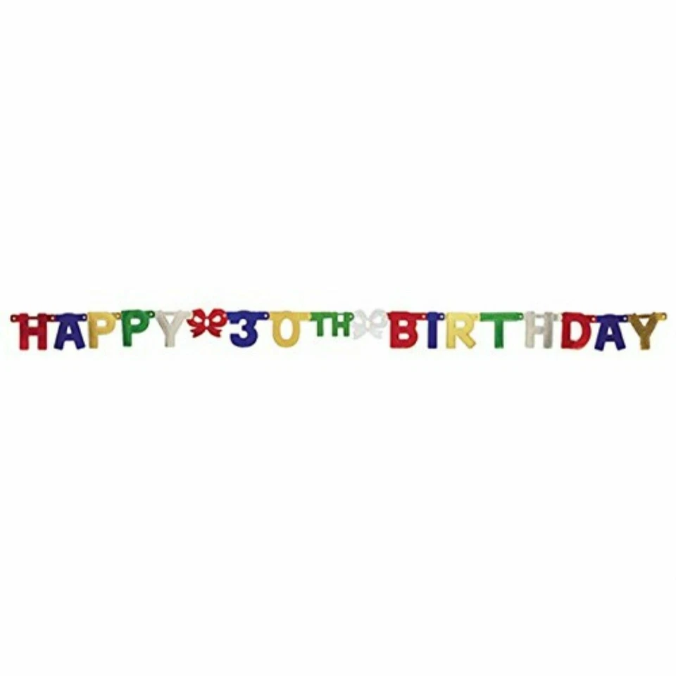 Jointed 6 ft. Birthday Banner 30th,  50th, 60th,  - Image 1 of 1