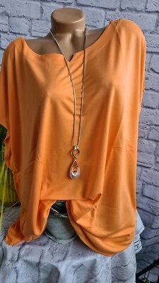 Bluse Shirt Tunika Oberteil Tom Tailor orange Kurzarm bis 54 Damen (1 817) NEU - Bild 1 von 4