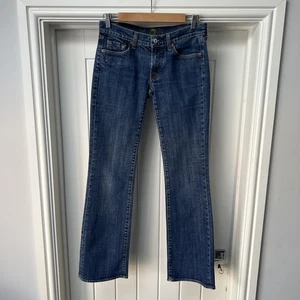 Pantalones de mezclilla para mujer 7 For All Mankind W27 azul corte bota mezcla de algodón elásticos - Imagen 1 de 14