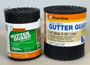 Frost King VX620 6" x 20' schwarz Kunststoff Netz Dachrinnenschutz Menge 2 - Bild 1 von 10