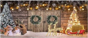 Weihnachtsbanner Stoff Türdeko Indoor Outdoor XXL Weihnachtsdekoration - Bild 1 von 7