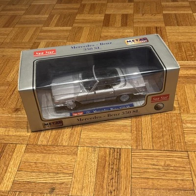 Sun Star 1:18 Silver Mercedes Benz 350SL Diecast Model - NIB - Image 1 of 4