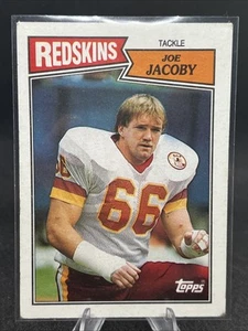 1987 Topps Joe Jacoby #72 NFL fútbol americano deporte tarjeta coleccionable Washington Redskins - Imagen 1 de 4