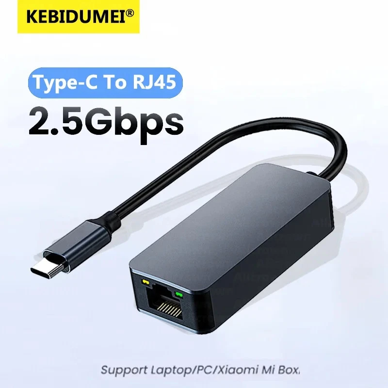 Adattatore USB 3.0/Type-C Ethernet 2.5G Scheda Rete RJ45 Lan PC - Immagine 1 di 4