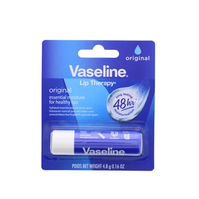 3x Vaseline Lip Therapy Original Lippenbalsam bis zu 48h Feuchtigkeit je 4.8g