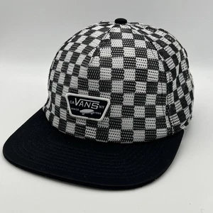 VANS OFF THE WALL Sombrero a Cuadros Negro/Blanco Malla Camionero Snapback, Parche Furgonetas - Imagen 1 de 6
