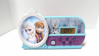 迪士尼冰雪奇缘数字闹钟艾莎·安娜·奥拉夫夜灯,戏剧“让它去” — 第 1/4 张图片