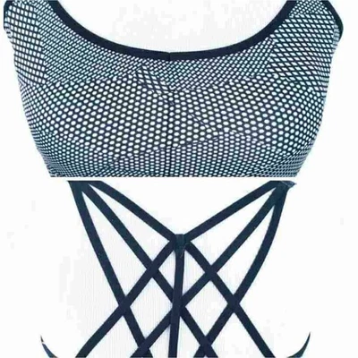 Sujetador deportivo C9 Champion con tiras en la espalda negro blanco estimado pequeño Foto 1 de 4