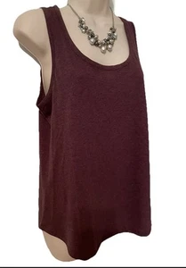 Camiseta sin mangas para mujer THREAD 4 PENSAMIENTOS deseable triblend. Talla Med. Nuevo con etiquetas óxido marrón - Imagen 1 de 6
