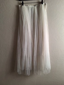 Peruvian Connection Women Giselle Tulle Skirt Medium Ivory Ballet Fairy Midi - Picture 1 of 6
