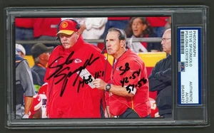 Steve Spagnuolo Signed Photo (PSA) SB Inscription Kansas City Chiefs Andy Reid - Picture 1 of 2