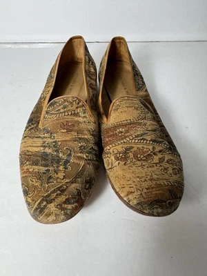 Mocasín plano Stubbs & Wootton para mujer tapiz tostado, España talla 9, $575 Foto 1 de 4