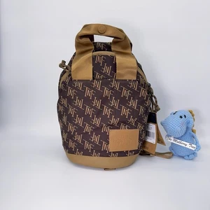 The North Face TNF Womens Never Stop Mini Signature Logo Backpack Brown NWT - Picture 1 of 9