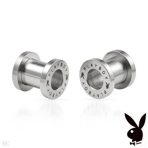 Brincos novos em folha Playboy bem feitos em aço inoxidável. - Imagem 1 de 2